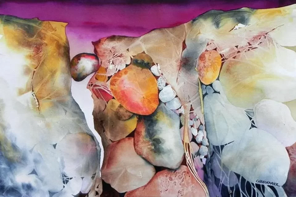 A Divided Land WATERCOLOR BY DIANE CHENCHARICK